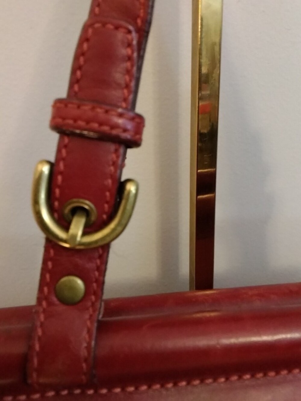 Coach Vintage Soho Dowel Satchel 2004 Coral With Red Trim - Picture 7 of 15